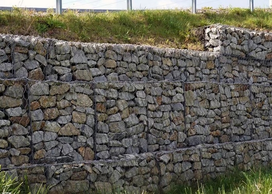 Galfan Kaplı Güçlendirilmiş Gabion Ağı Eğitme Destek ve Temel Çukur Destek
