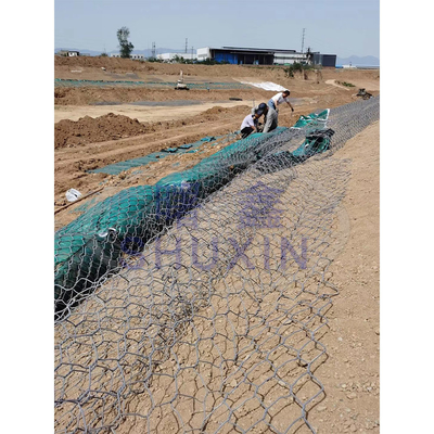 Demir Tel 2.7mm Galvanizli Gabion Deliği 8*10cm Taşlar İçin Dokuma