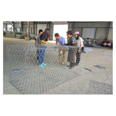 Fabrika Doğrudan Gabion Basket Üreticisi Göl Kıyısı Koruması İçin Sıcak Dip Galvanize 2x1x1m Altıgen Dikiş Taş Kafes