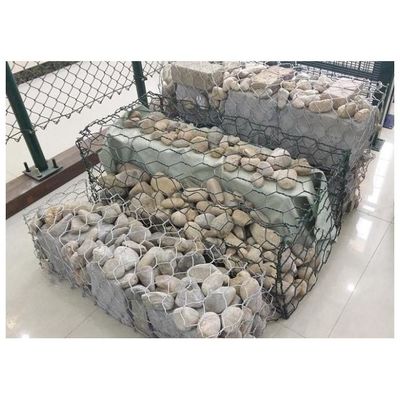 Galfan Kaplamalı Gabion Kutu / İstinat Duvarı ve Kıyı Koruması İçin Çift Burgulu Altıgen Tel Örgü Sepet