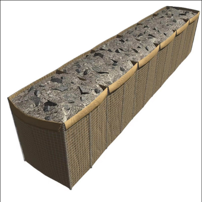 Uzun Yaşam UV Dirençli Jeotekstil Malzemesi Hesco Barrier Wall Bastion Miliraty Barrier Basket Çit Kum Konteyner Çantası