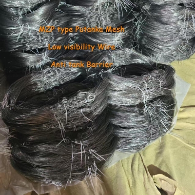 MZP Düşük görünürlükteki engeller dokuma tel ağı Putanka Tank karşıtı ağlar 0.5-0.9mm boyutlu çelik tel