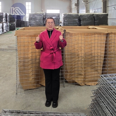 1000 Hesco Bariyeri 1.37m x 1.06m x 10m Galvanizli Çelik Sel Savunması