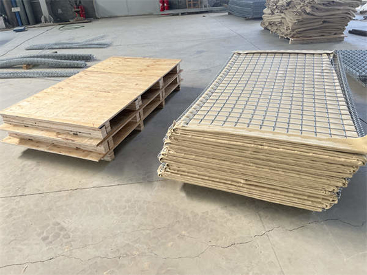 Galvanizli Çelik Savunma Bariyer Duvarı 4mm Tel Örgü