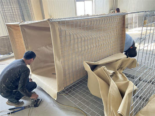 Galvanizli Kum Duvarları Kaynatılmış Savunma Engelli Patlama Dayanıklı Kafes Sel Savunması Gabion Patlama Duvarları Jeotekstil Bastion Engeller