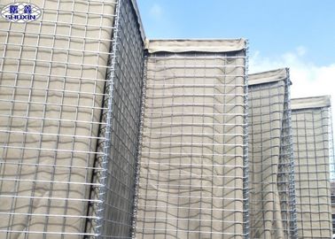 Askeri Gabion Kutu Duvar HESCO Umman Ordusu İçin Savunma Bariyerleri Çevre Dostu