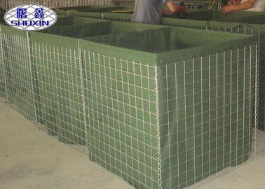 1*1*1m Savunma Bariyerleri Ordu Yeşili Kaynaklı Gabion Hesco Mlilatary Kullanım Tabyası
