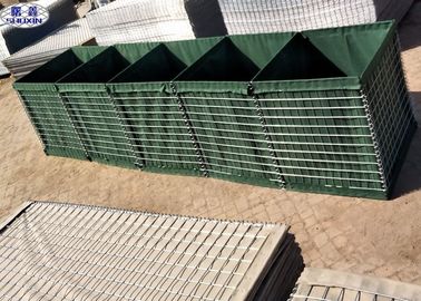 Kullanılan Galvanizli Askeri Bariyerler Koruyucu Duvarlar Geotekstil Kumaş Bileşenleri