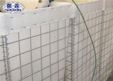 Galfan Kaplamalı Kaynaklı Gabion Sepetleri Geotekstil Astarlı İnşaat Duvar
