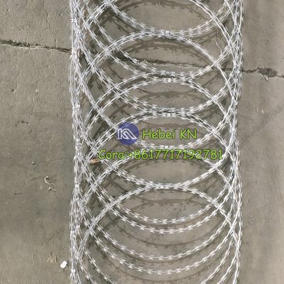 Ukrain Hot Dipped Galvanized Egoza BTO-16 1100mm Diameter Razor Wire for Border Protection Fence