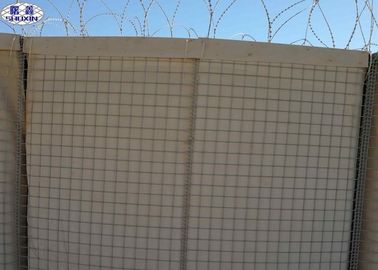 Kum veya Kayalarla Dolu Askeri Gabion Duvar Bariyerleri