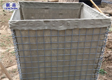 SX9 Kum Kaynak HESCO Savunma Bariyerleri / Geotekstil Astarlı Askeri Gabion Bariyerleri