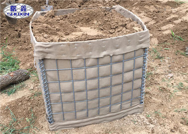 Geotekstil Astarlı Askeri HESCO Bariyer, Yüksek Mukavemetli Kaynaklı Gabion Bariyer
