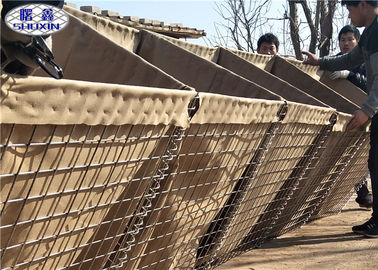 Sıcak Daldırma Galvanizli Defansif Bastion Duvar / Kaynaklı Tel Gabion Sepetleri
