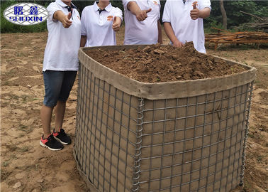 Toprak Dolgulu Kum Dolgulu Bariyerler, Güvenlik Askeri Bastion Basket Kum Kutusu
