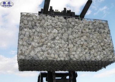 Dokuma Metal Gabion Duvar Kafesleri / Galvanizli Çelik Taş Kafesli OEM Hizmeti