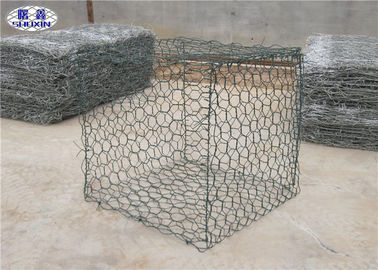 Plastik Kaplı Gabion Duvar Kafesleri / Altıgen Kaya Dolgulu Gabion Kafesleri