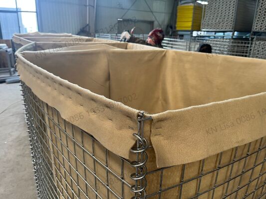 Galvanizli Kum Duvarları Kaynatılmış Savunma Engelli Patlama Dayanıklı Kafes Sel Savunması Gabion Patlama Duvarları Jeotekstil Bastion Engeller