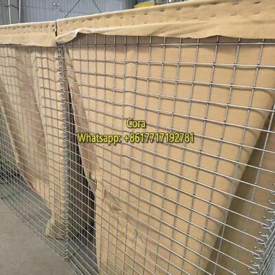 Patlama geçirmez askeri kaleler için galvanize telli modern hızlı dağıtılabilir gabion savunma bariyeri