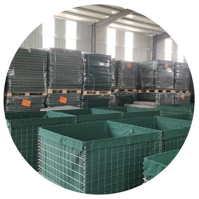 Standart Askeri Sıcak Galvanizli Savunma Bastion Engelleri,Hesco Savunma Kum Duvarı Atış menzilinde