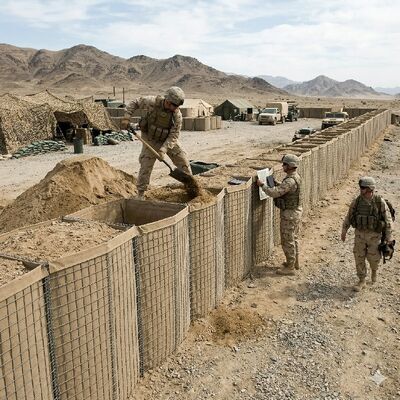 Savunma Bariyeri 3 "X3" Kaynaklı Çelik Gabion Kum Torbaları Bastion Taşkın Çevre Güvenlik Koruyucu Duvar