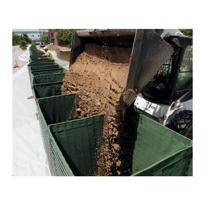 Yüksek Güçlü Bariyer Kum Torbaları Savunma Bariyer Kale Kirle Doldurulmuş Duvar