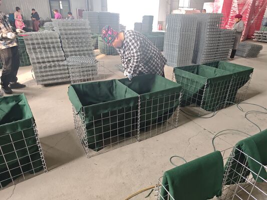 Mil 1 Katlanır Askeri Bariyer Galvanizli Güvenlik Duvarı Taşkın Taktik Kum Dolu Bariyer