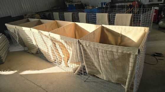 Jeotekstil Askeri Bastion Barrier Savunma Arabistan Duvarı Taşınabilir Hızlı Kurulum Anti-Straik Üretme Yetenekli