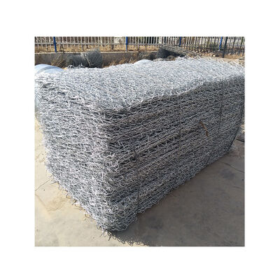 Tanzanya'da Satılık Galvanizli / PVC Kaplı Gabion Kutusu Hasır Üç Bükümlü Gabion İstinat Duvarları