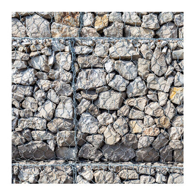 Galvanizli Gabion Taş Kafesleri Eğim Koruması İçin Dokunmuş Gabion Kutusu Destek Duvarı