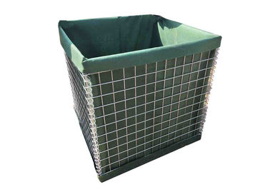 Galvanizli Kum Duvar Mil 1 1.37 * 1..06 * 10m Askeri Bastion İçin Hesco Bariyeri