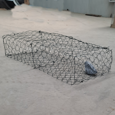 8 * 10cm Mesh Delik 2.7mm Tel Diametri Galvanizli Çelik Tel Gabion Basket Göl Kıyısı Koruması için Gabion Kutusu