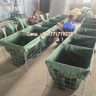 Durable Defensive Barrier Portable Collapsible Protective Wall Baskets For Military