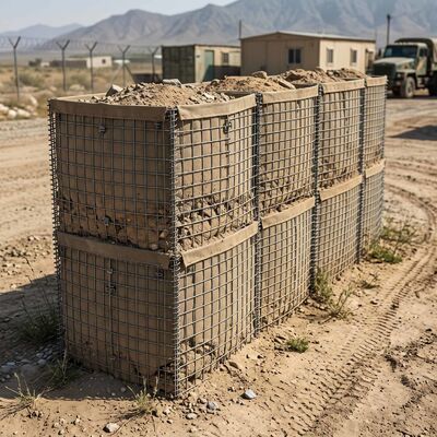 Savunma Bariyeri | Askeri ve Taşkın Kontrolü için Kaynaklı Gabion Bariyer Duvarı