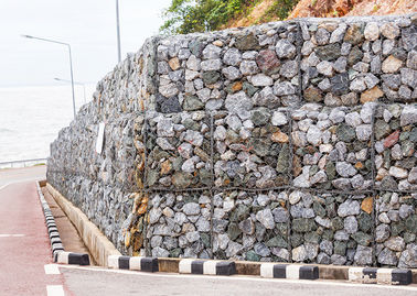 PVC Kaplamalı Gabion Sepetleri Gabion Duvar Kafesleri, Banka Koruması İçin Gabion Kutusu