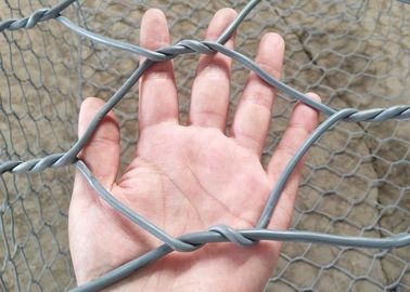 PVC Kaplamalı 2 * 1 * 1M Lowes Gabion Taş İstinat Duvarı İçin Sepetleri Dolu