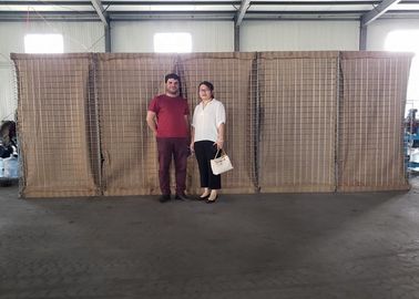 Ağır Galvanizli Tel Askeri Kum Duvar Hesco Savunma Bariyerleri