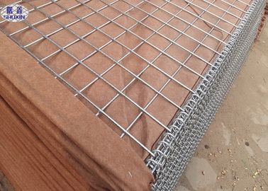 Kum / Taş Dolu Tel Örgü Askeri Hesco Bariyerleri Kaynaklı Gabion