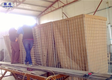 Geotekstil Kumaş ile Hesco Savunma Kaynaklı Gabion Kutu Bariyer 1x1x1M