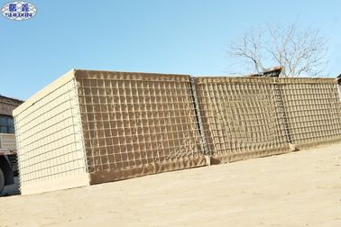 Montajlı Güvenlik Hesco Defansif Bariyerler Mil 3 Kum Dolu Bariyerler Duvar