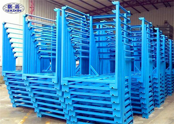 Ağır Hizmet Tipi Çelik İstifleme Rafları Bitkileri Depolamak İçin Mavi Metal 4 Katmanları