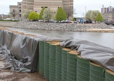 Kum Dolu Savunma Bastion Bariyerleri Askeri Hesco Savunma Bariyerleri Taşkın Kontrolü