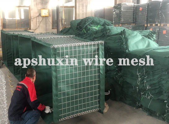 Galvanizli Kaynaklı Hasır Gabion Askeri Bariyer