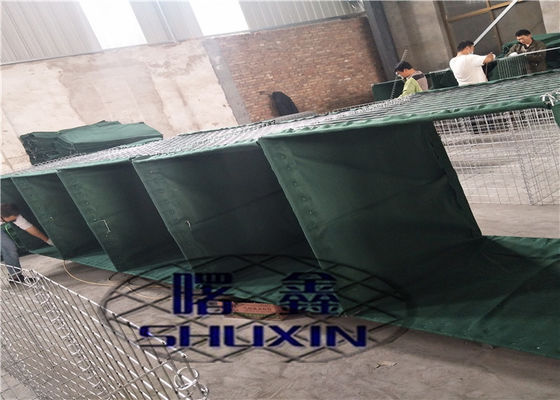 Kum Dolgulu Galvaniz Gabion Kutu Hesco Bariyer Duvar Mil 7