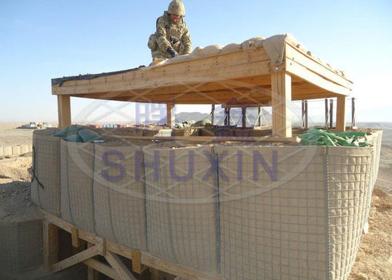 Özelleştirilmiş 0.61x0.61x1.21m Derin Kaynak Askeri Bariyer Kum Dolgusu