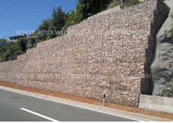 Çift Büküm Örgü Altıgen 2.7MM Gabion Duvar Kafesleri Kaya Düşmesine Karşı Koruma Ağı