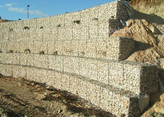 Sıcak Daldırma Galvanizli Erozyon Kontrolü Gabion Duvar Kafesleri