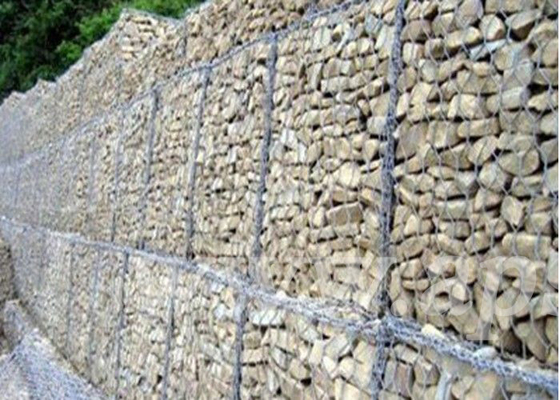 Pvc Kaplı Altıgen Taş Dolgulu Gabionlar Kaya Düşmesine Karşı Koruma Filesi