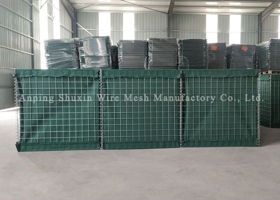 Ağır Galvanizli Hesco Savunma Bariyerleri Kaynak Meydanı 3 * 3 İnç