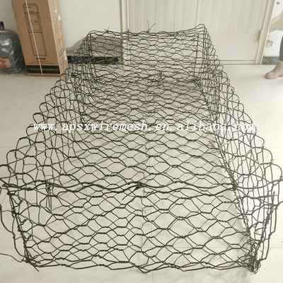 Çift Bükümlü 6x8cm Galvanizli Gabion Sepetler Taş Dolu Kafesler Kaya Kırılmasını Önleyen Altıgen